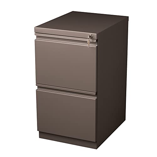 Hirsh Industries 20" Deep 2 Drawer Mobile File Cabinet in Medium Tone