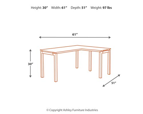 Signature Design by Ashley Baraga 61" L-Shaped Home Office Desk