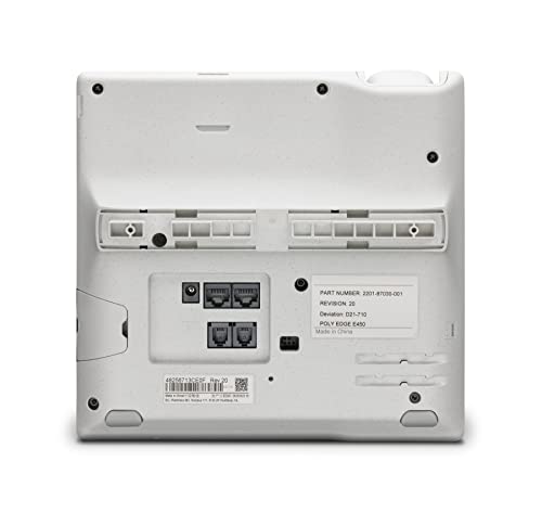 Plantronics Poly Edge E450 IP Desk Phone - Wi-Fi Enabled, 8-line Keys, Bluetooth Integration