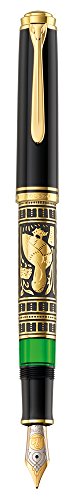 Pelikan M900 Toledo 900 Fountain Pen Nib F in Gift Box, Black