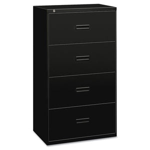 Basyx 4-Drawer Lateral File Cabinets, 36 by 19-1/4 by 53-1/4-Inch, Black