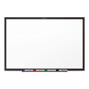 Quartet - Standard Melamine Whiteboard, 60 x 36, Black Aluminum Frame