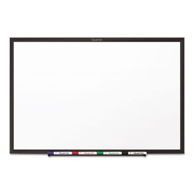 Quartet - Standard Melamine Whiteboard, 60 x 36, Black Aluminum Frame