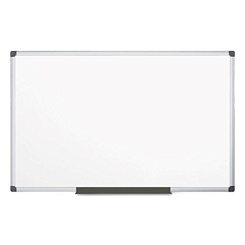 MasterVision MA2107170 Value Lacquered Steel Magnetic Dry Erase Board 48 x 96, White, Aluminum Frame