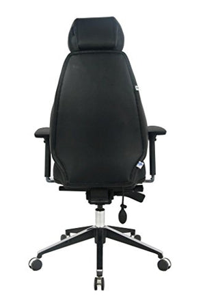 VIVA OFFICE Hottest High Back Ergonomic Multi-function Luxury Leather Office Chair with Top Leather Seat and Back, Adjustable Italy DONATI Armrests and Italy Synchronous Mechanism, and Aluminum Base