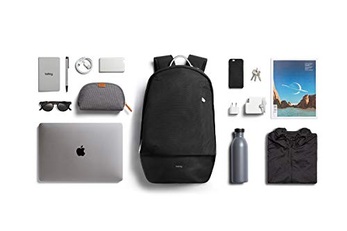 Bellroy Classic Backpack Premium (Leather Panels, Fits 15" Laptop) - Black Sand