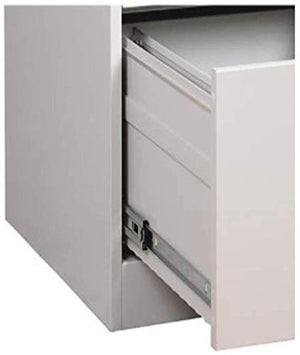 SHABOZ Floor-Standing File Cabinet, Large Capacity, Push-Pull Drawer, Mobile Iron, Anti-Theft Lock, Fully Assembled, Multi-Layer Organizer (Medium White)