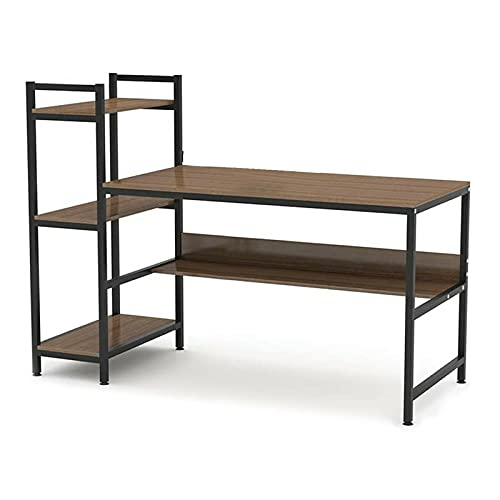 ADHW Corner Computer Desk with Bookshelf Laptop Home Office Study Table Workstation
