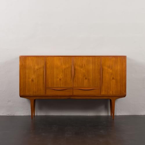 Lschool Johannes Andersen Teak Credenza Highboard, Denmark 1960s