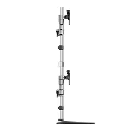 StarTech.com Quad-Monitor Stand - For up to 32" VESA Mount Monitors - Articulating - Steel & Aluminum - Four Monitor Mount (ARMQUADSS),Silver