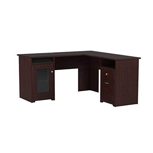 Bush Furniture Cabot L Shaped Computer Desk in Harvest Cherry