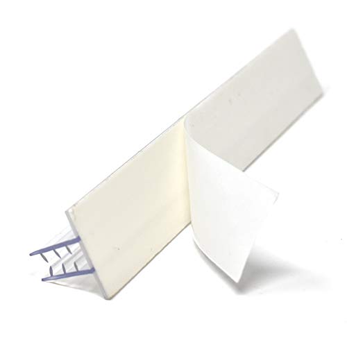 6" L Self Adhesive Sneeze Guard Holder to Fasten & Line Up Plexiglass Panels & Acrylic Sheets from 1/8" to 1/4" Thick, 100 Pack