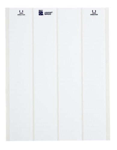Brady LAT-3-747-10 0.65" Width x 0.25" Height, B-747 Permanent Polyester, Matte Finish White Lasertab Laser Printable Label (Pack of 10000)