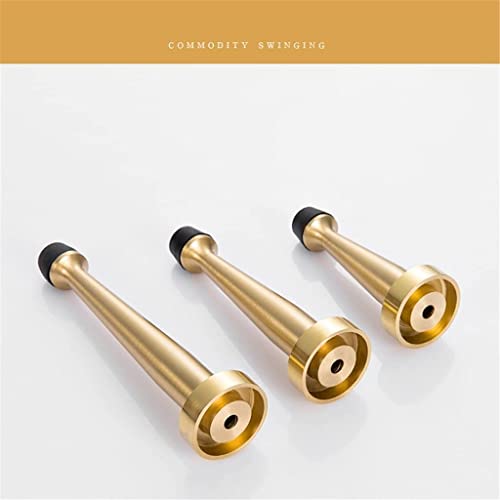 Copper Doorstop Rubber Anti-Collision Wall Mount Door Holder - Gold 120mm, 80mm, 100mm