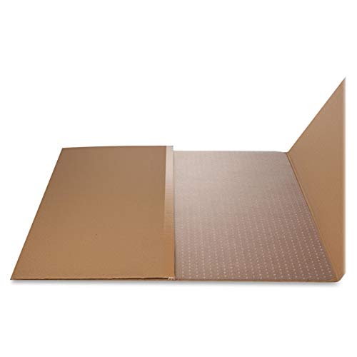 deflecto CM17743 60 x 60 Clear ExecuMat Intense All Day Use Chair Mat for High Pile Carpet