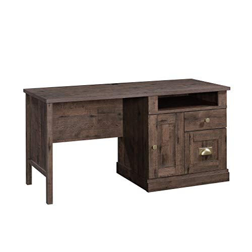 Sauder 422182 New Grange Computer Desk, L: 59.056" x W: 23.39" x H: 29.09", Coffee Oak finish