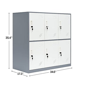 None Metal Storage Cabinet with Card Slot - White+Gray 37.8" L*37.8" W*4.33" H