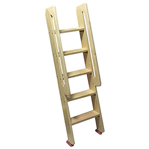 LXLA-Step Stool Solid Wood Loft Ladder with Grab Handle, 4/5 Steps - 1.25m/4.1ft Tall