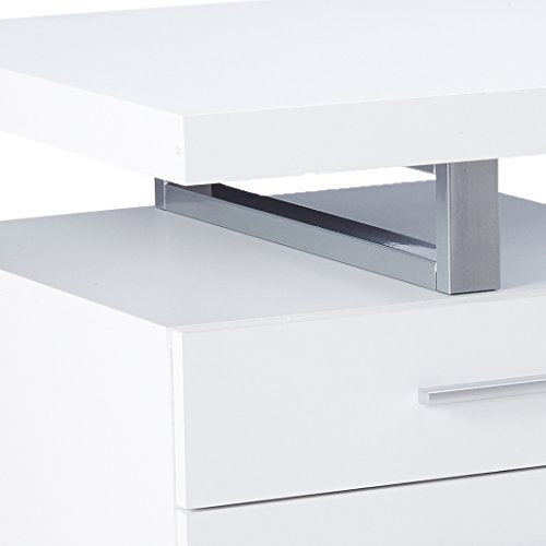 Monarch Specialties Hollow-Core Left or Right Facing Desk, 48-Inch Length, White