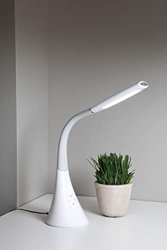 OFM 4010-12PK-WHT LED Desk Lamp with Integrated on/Off Switch and USB Charging Port (Pack of 12), White