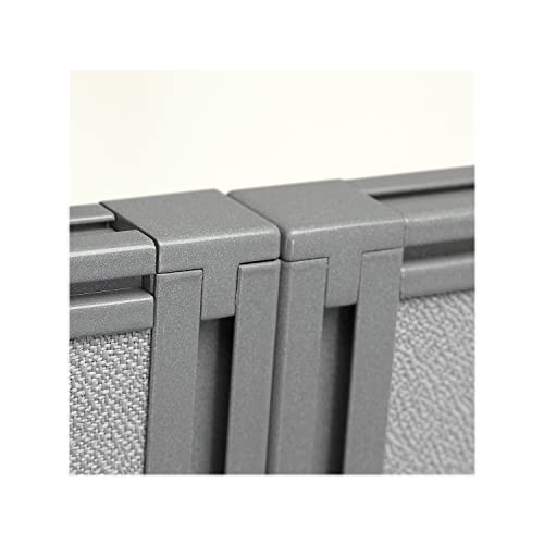 Bush Business Furniture 4 Person Cubicle Desk with File Cabinets Panels, 60W x 66H, Pure White