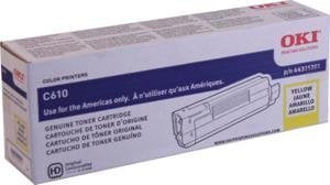 Oki C610 Series Yellow Toner, 6000 Yield - Genuine Orginal OEM toner