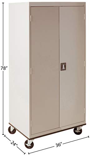 Sandusky Lee Transport Series Mobile Storage Cabinet, Dove Gray