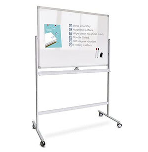 Easel-Style Dry Erase Boards Mobile 36 x 71 Inches Double Sided Whiteboard with Aluminum White Frame Pizarra Blanca Magnetica Móvil