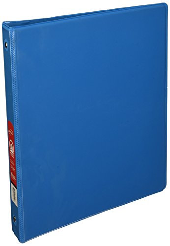 BAZIC 1" Cyan 3-Ring View Binder w/ 2-Pockets