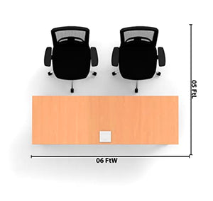 Team Tables Folding Training Seminar Classroom Tables Model 2688 Beech with Industrial Caster Z-Base, Modesty Panel, Shelf, Power + USB Outlet (Seating Included)