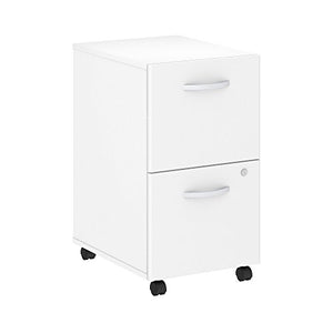 Bush Business Furniture Studio C 2 Drawer Mobile File Cabinet in White
