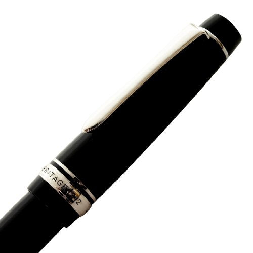 Pilot Fountain Pen Custom Heritage 912, Black Body, SF-Nib