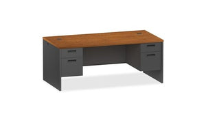 Lorell 97100 Pedestal Desk,Double,72-Inch Wx36-Inch Dx29-1/2-Inch H,CY/CCL