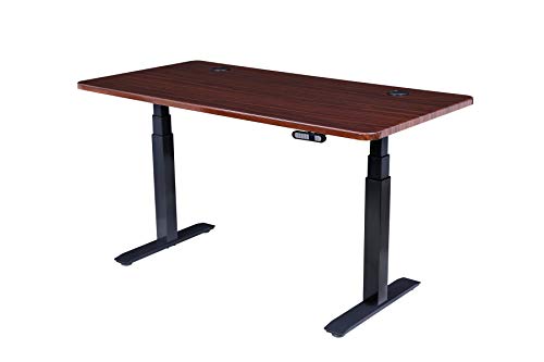 ApexDesk FX60ENW Flex Series 60" Electric Height Adjustable Standing Desk w/, Memory Preset Controller, English Walnut Top and Black Frame