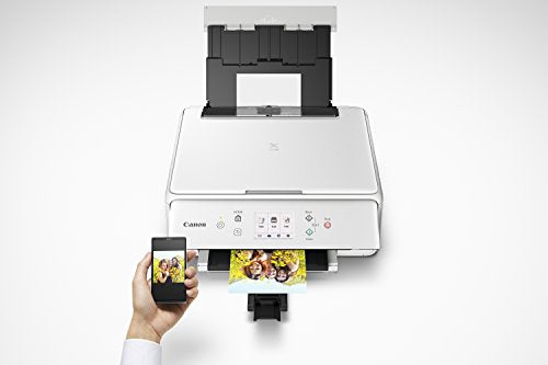 Canon TS6120 Wireless All-In-One Printer with Scanner and Copier: Mobile and Tablet Printing, with Airprint(TM) and Google Cloud Print compatible, White