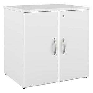Bush Business Furniture Studio C Office Storage Cabinet with Doors, White