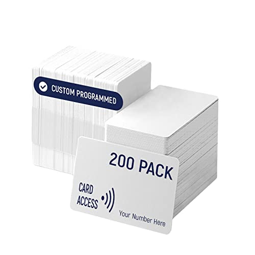 Custom Programmed CardAccess Prox Cards - Compatilbe with 26 bit H10301 Format HID 1386 ISOProx II (200)