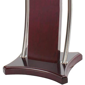 CAMBOS Wooden Lectern Podium Stand - Ideal for Churches, Classrooms, and Conferences, Black