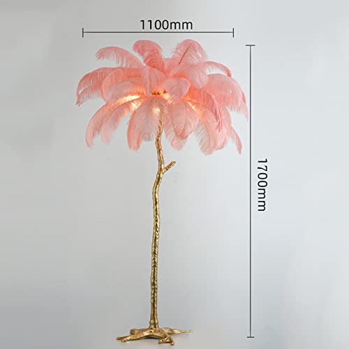 WAOCEO Modern Rustic Feather Floor Lamp - Living Room Bedroom Holiday Decoration