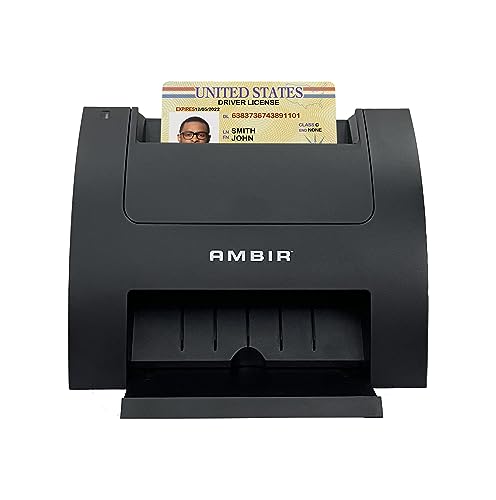 Ambir PS670st High Speed Single Sided Vertical USB Powered Card Scanner for Windows PC