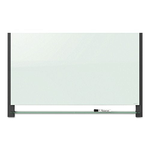 QRTG7442BA - Evoque Magnetic Glass Marker Board with Black Aluminum Frame