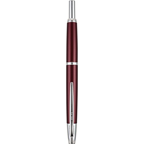 PILOT Vanishing Point Decimo Refillable & Retractable Fountain Pen, Burgundy Barrel with Rhodium Accents, Medium Nib (65342)