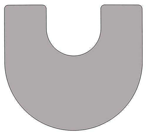 Flash Furniture Mobile 60''W x 66''L Horseshoe Grey Thermal Laminate Activity Table - Standard Height Adjustable Legs