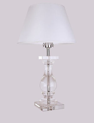 SSBY 60W E27 Table Lamp with White Shade and Crystal Lamp Carrier , 110-120v