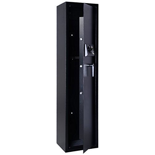 Goplus 5 Rifle Electronic Lock Gun Storage Safe Cabinet Steel Lockbox Firearm