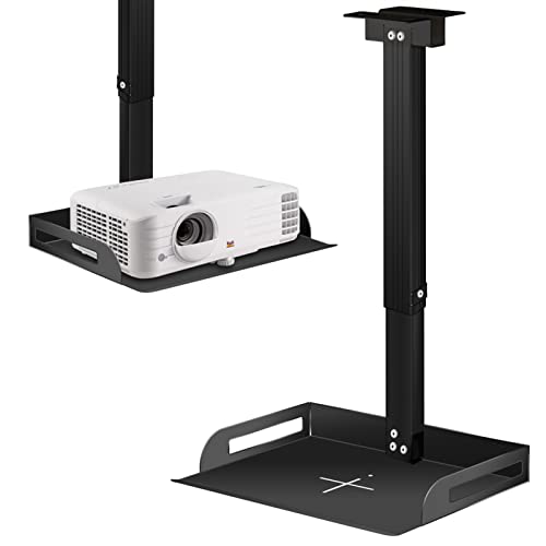 KIZQYN Universal Projector Wall Mount Bracket with Storage Tray - 91-170cm Adjustable