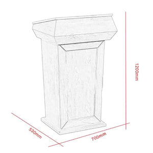 YILDEX Portable Podium Stand Floor-Standing 53x70x120cm