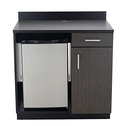 Safco Modular Hospitality Breakroom Base Cabinet, Asian Night Base/Black Top