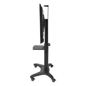 Kanto MTMA70PL Mobile TV Stand for 40-70 inch Flat Screen Displays - with Top Shelf and Adjustable Middle Tray