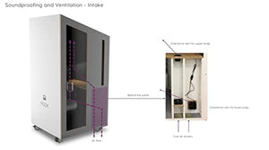 NOOK Portable Meeting Pod with Acoustic Panels and Power Station - Gray